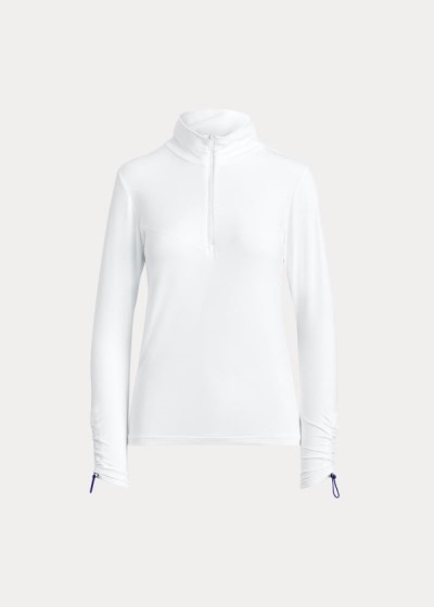 Pullover Ralph Lauren Mujer Blancos - Quarter-Zip Golf - YNDGZ9842